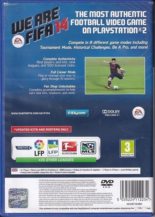 Fifa 14 - PS2 (B Grade) (Genbrug)